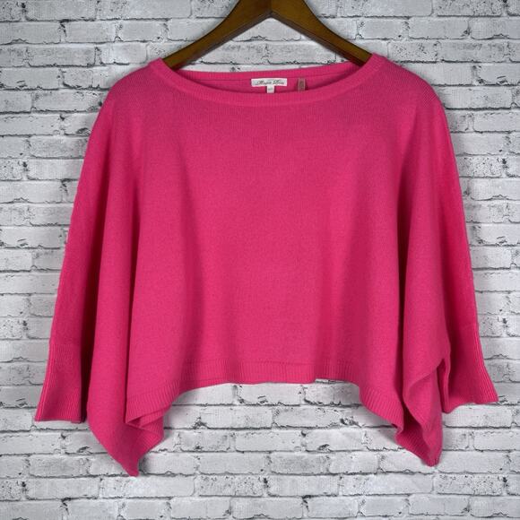 Minnie Rose Sweaters - Minnie Rose 100% Cashmere Dolman Sleeve Hot Pink Sweater Size OS